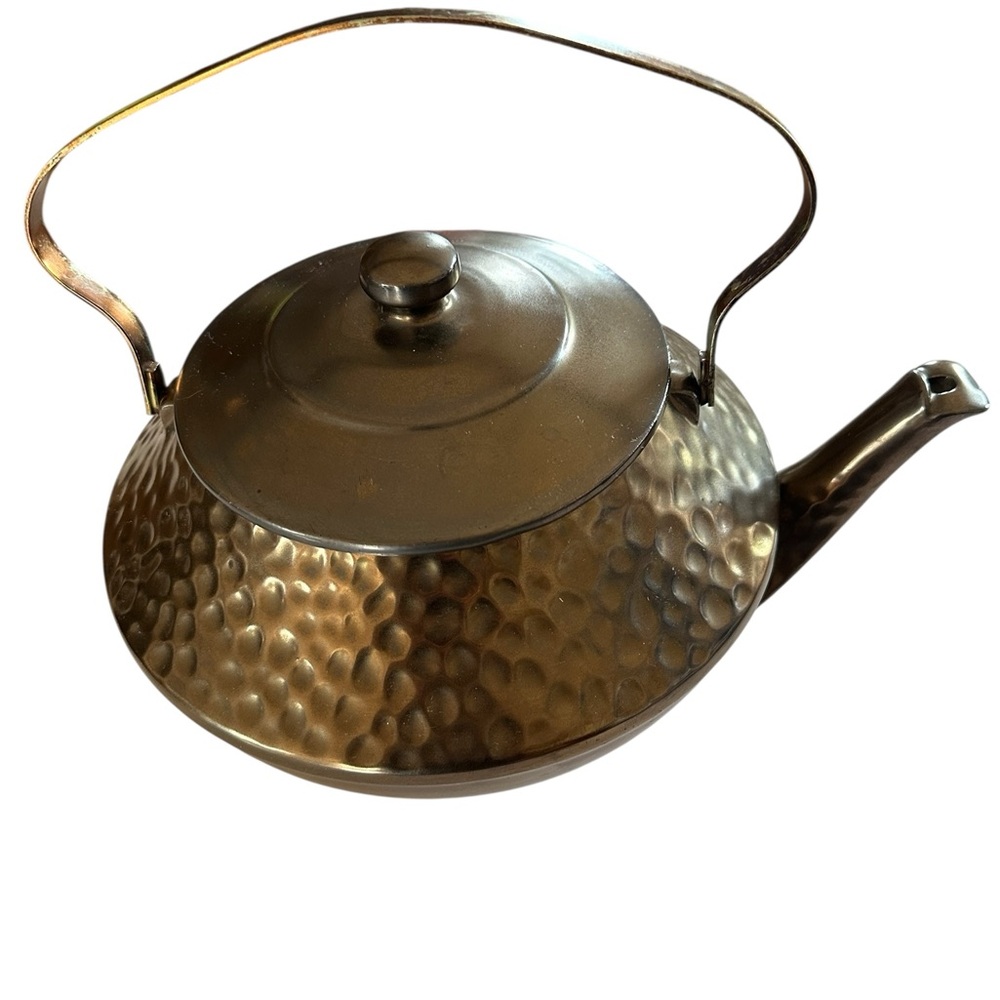 Mccoy Hammered Copper Teapot Vintage MCM